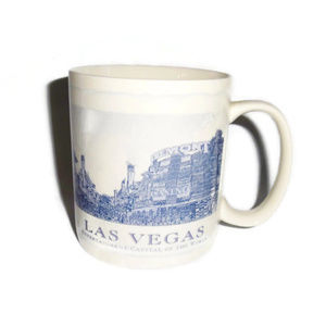 New Starbucks Las Vegas City Mug Blue White 2006